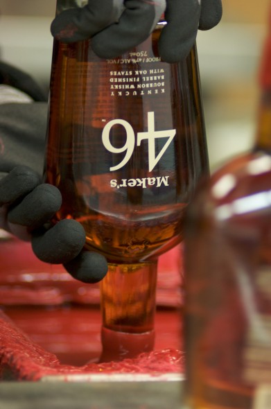 On the first day of its bottling, Maker's 46 is dipped into the traditional red wax Maker's is known for. It's the company's first new product in more than 50 years.