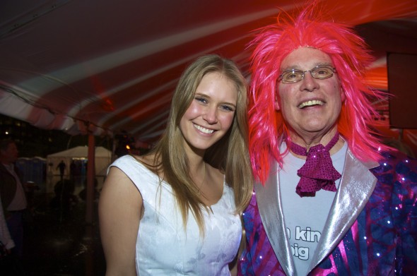 Bill Samuels in one of his usual costumes at his retirement party in 2011.