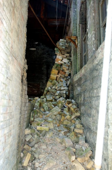 This room once held the mash tuns. Now, it's nothing but rubble. 