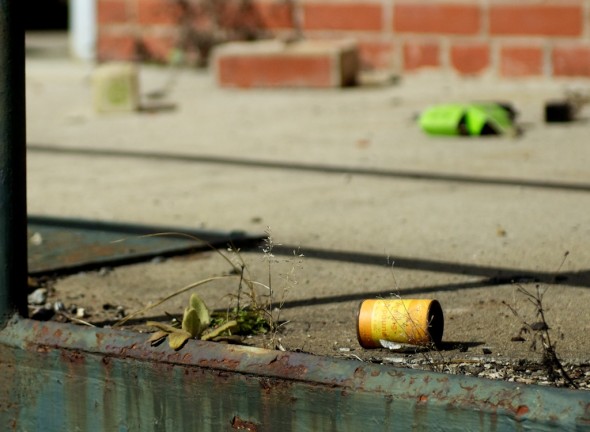 Despite a large fence with barbed-wire over the top, kids still manage to sneak inside to pop off firecrackers. 