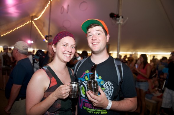 Kara Koch (left) and Dustin Blankenship both appreciated the Bourbon Lounge, saying it makes sense "because it's Louisville." 