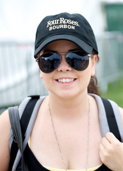 Leanne Hill just became a big Four Roses fan. She likes free hats. 