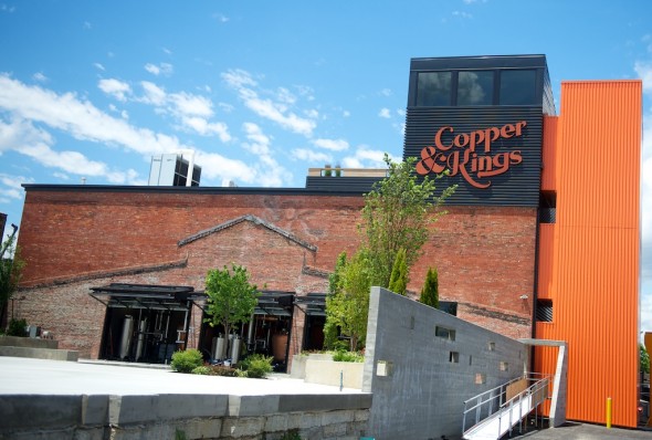 The Copper & Kings Distillery is still under construction, but is now fully operational. 