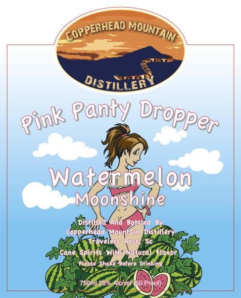 Pink Panty Dropper is the latest flavored product to showcase a half-naked woman.  