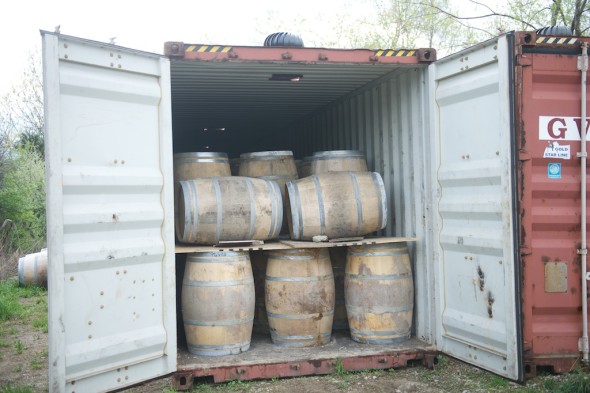 Shipping-container whiskey.