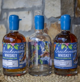 Breckenridge Distillery art whiskey bottles