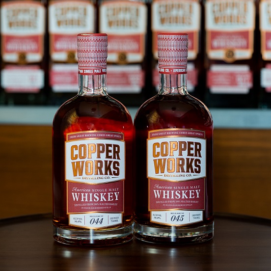 Copperworks Distilling American Single Malt Whiskey Release 44 and 45