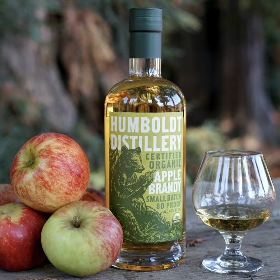 Humboldt Distillery Organic Apple Brandy still life