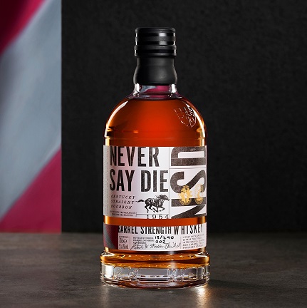 Never Say Die bourbon bottle