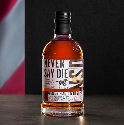 Never Say Die bourbon bottle