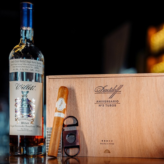 Blend Bar by Davidoff with Willett Bourbon bottle