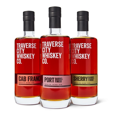 Traverse City Whiskey Co The Finishing Series trio bottles
