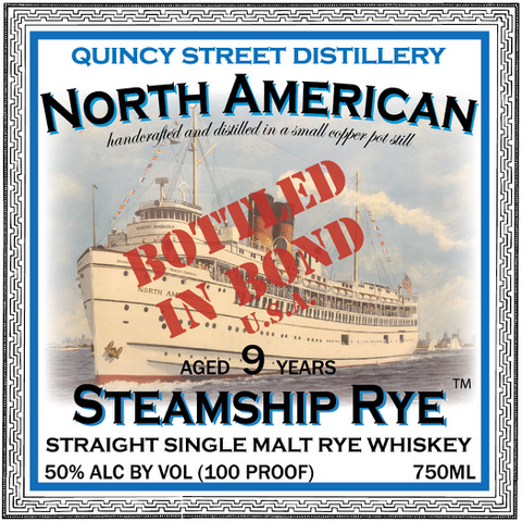 Quincy Street Distillery steamship BiB 9yo frontlabel