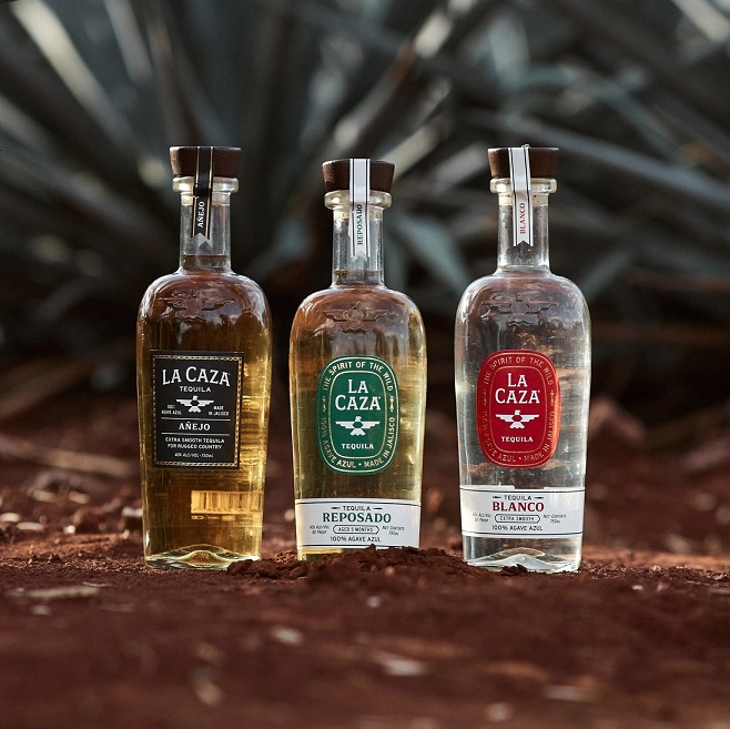 La Caza Tequila three bottles