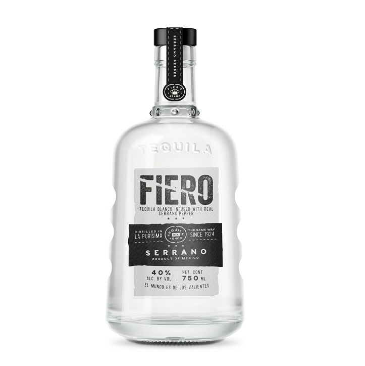 Fiero Serrano Tequila bottle shot