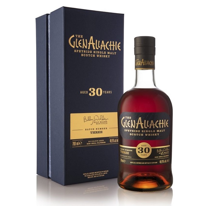 The GlenAllachie 30 Year Old bottle and box