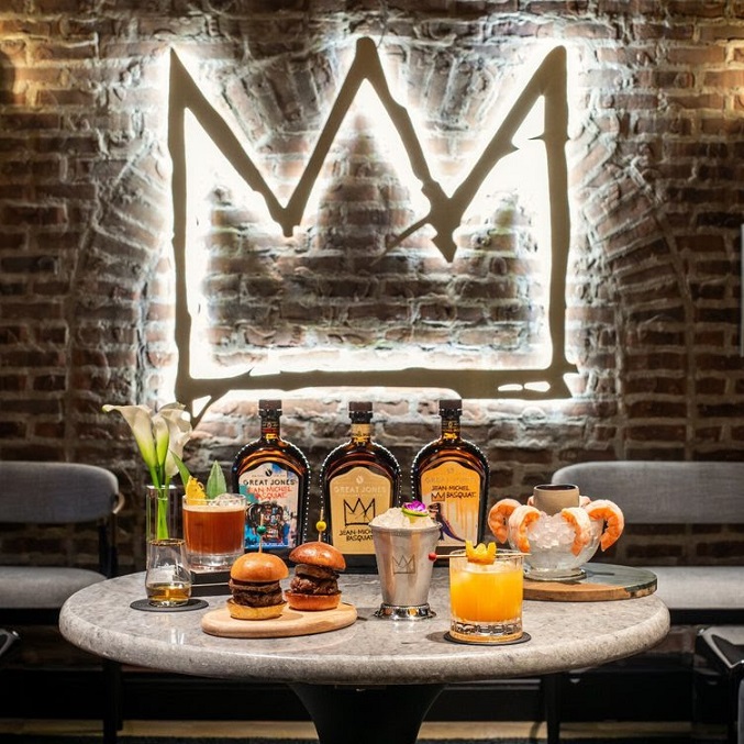 Great Jones Distilling Basquiat still life with food