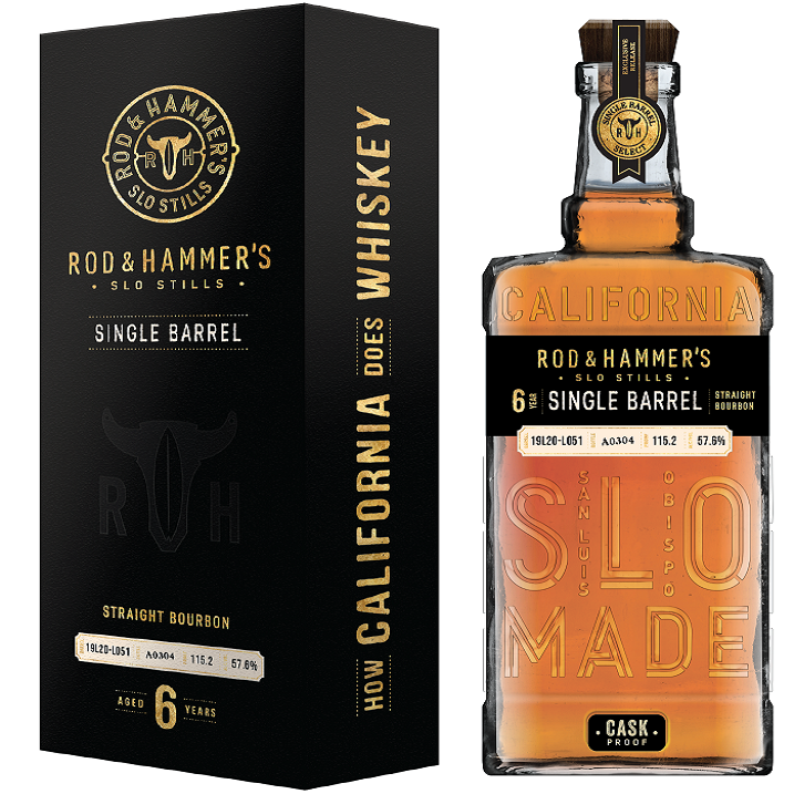 Rod & Hammer 6 Year Single Barrel bourbon bottle with box