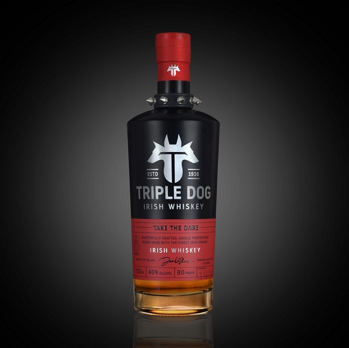 Triple Dog Irish whiskey bottle