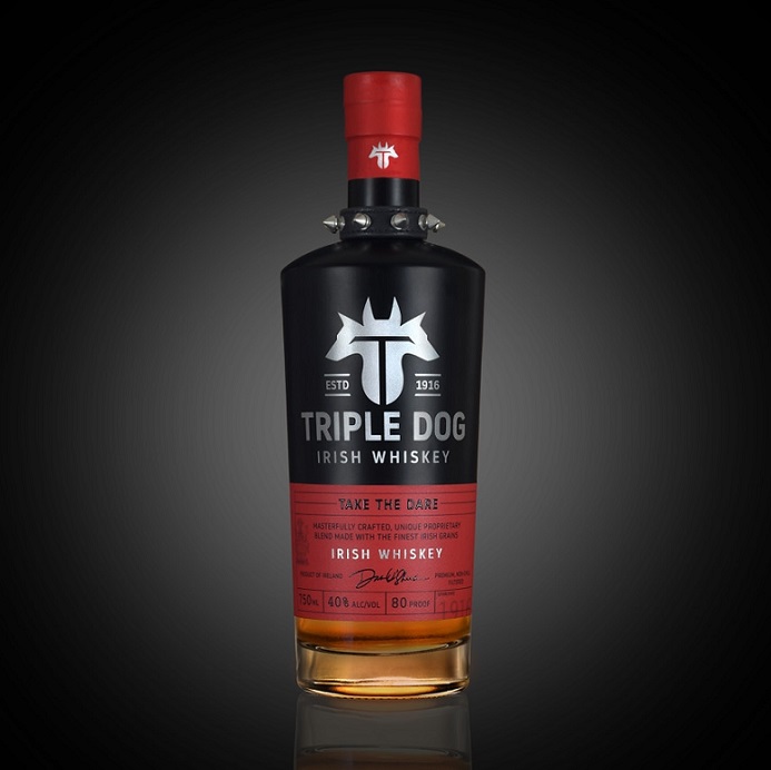 Triple Dog Irish whiskey bottle