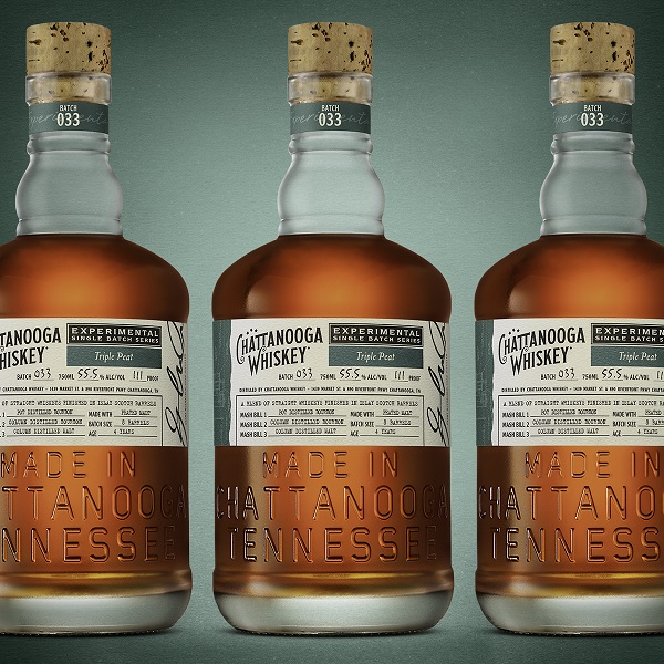 Chattanooga Whiskey Triple Peat Batch 033 bottles