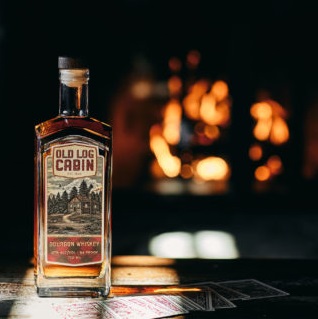 Old Log Cabin Bourbon distillery bottle