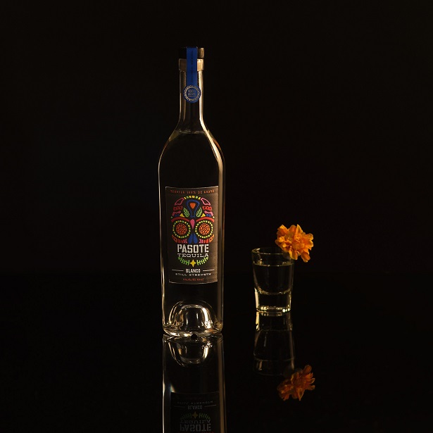 Pasote Tequila Still Strength Blanco bottle and glass