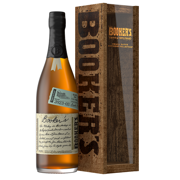 Booker's Bourbon Mighty Fine Batch 2023-03 bottle and box