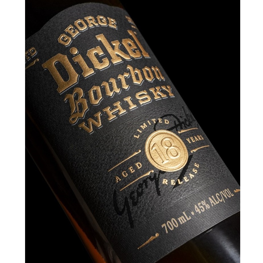 Dickel Bourbon Aged 18 label closeup SQUARE