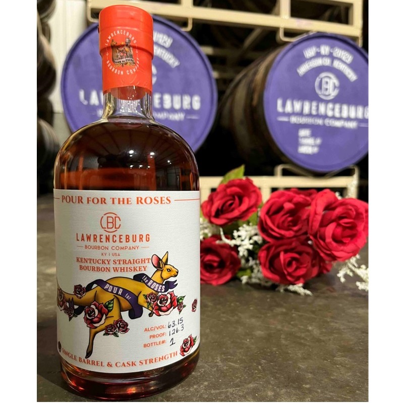Lawrenceburg Bourbon Pour for the Roses bottle SQUARE