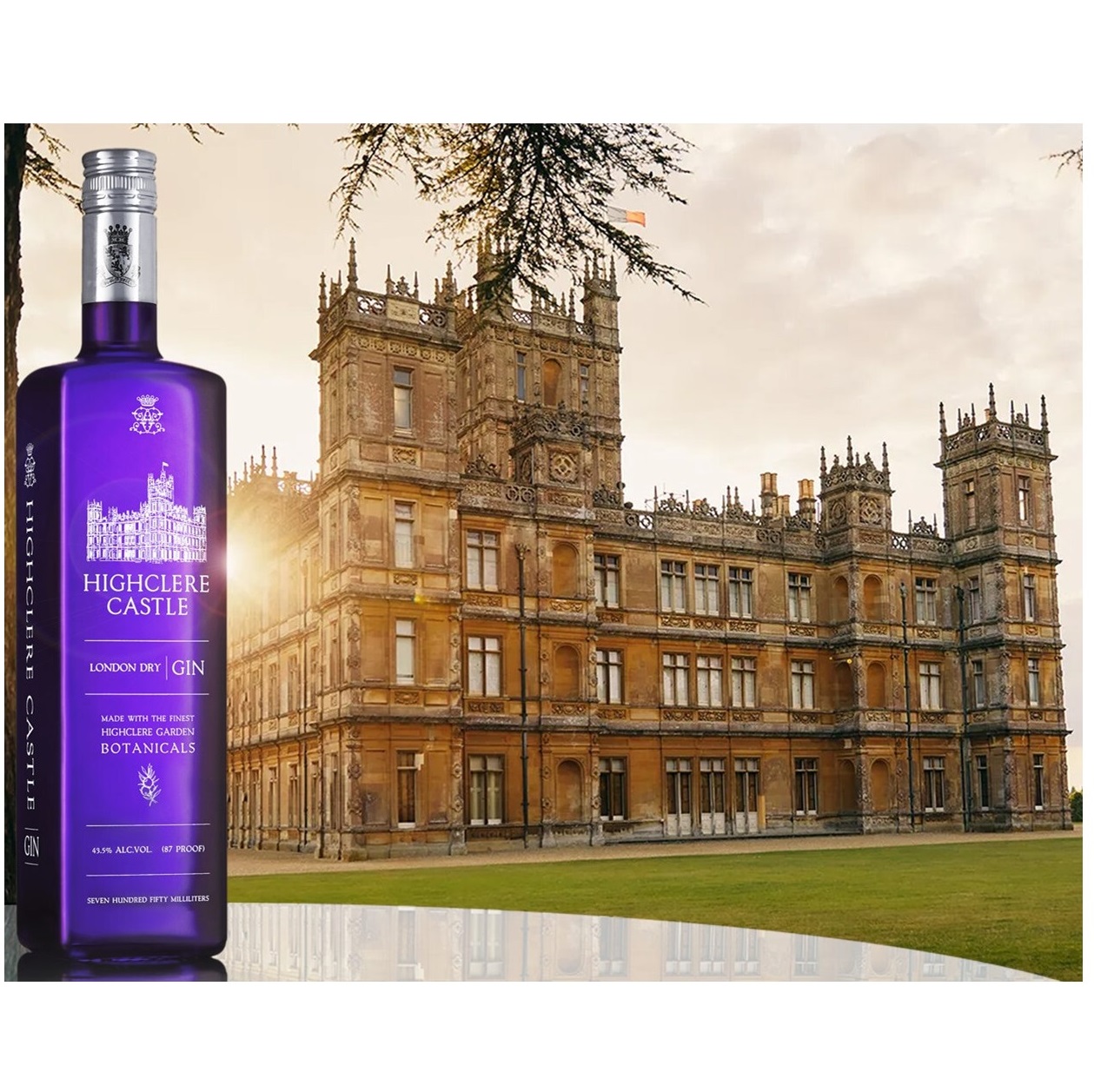 Highclere Castle gin with castle SQUARE