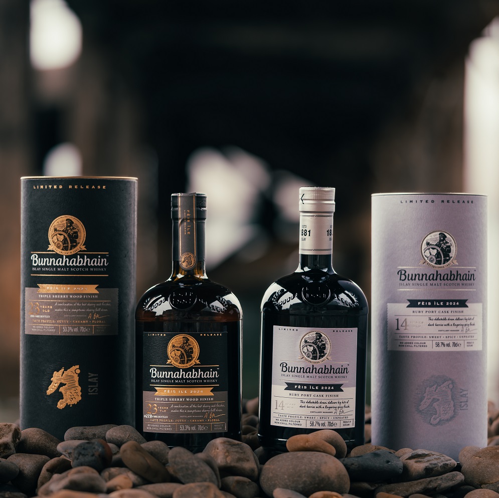 Bunnahabhain 14 & 23 bottles and boxes