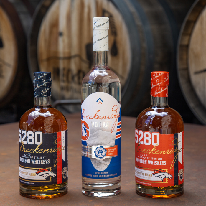 Breckinridge Distillery Denver Broncos Country bottles 2