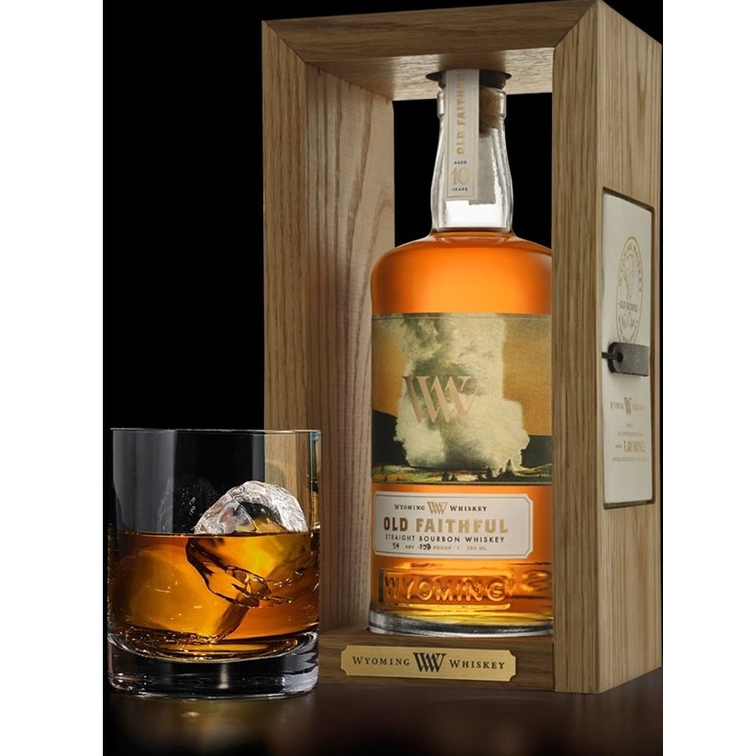 Wyoming Whiskey Old Faithful bottle and box SQUARE