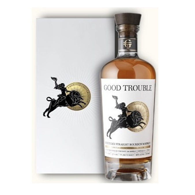 Good Trouble Bourbon bottle SQUARE