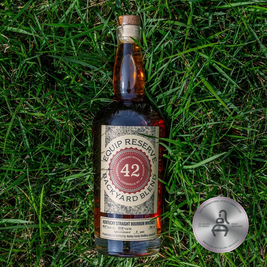 Equip Expo Reserve Backyard Blend Bourbon in grass