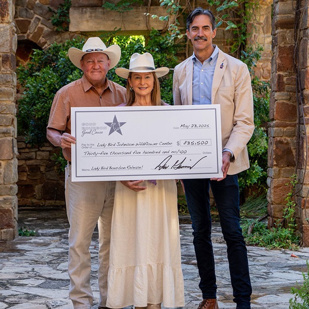 Garrison Brothers Lady Bird Johnson Center check donation