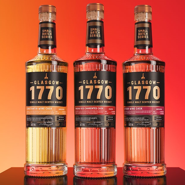 Glasgow Distillery Wine Cask Finish single malt bottles