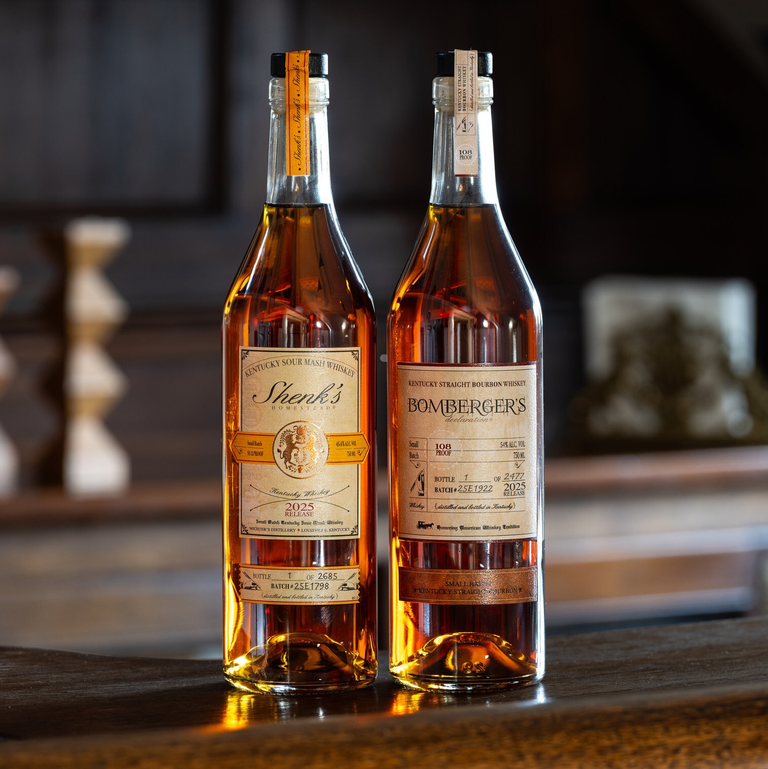 Michters Distillery Shenk''s And Bomberger's bottles