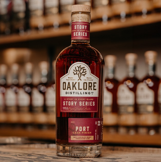 Oaklore Port Cask Finish Rye Whiskey bottle
