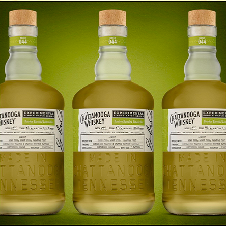 Chattanooga Whiskey Releases Experimental Batch 044 Bourbon Barreled Limecello bottles