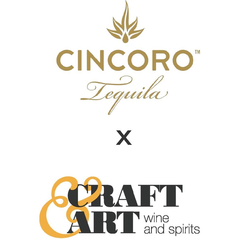 Cincoro Tequila x Craft & Art Wine and Spirits logos