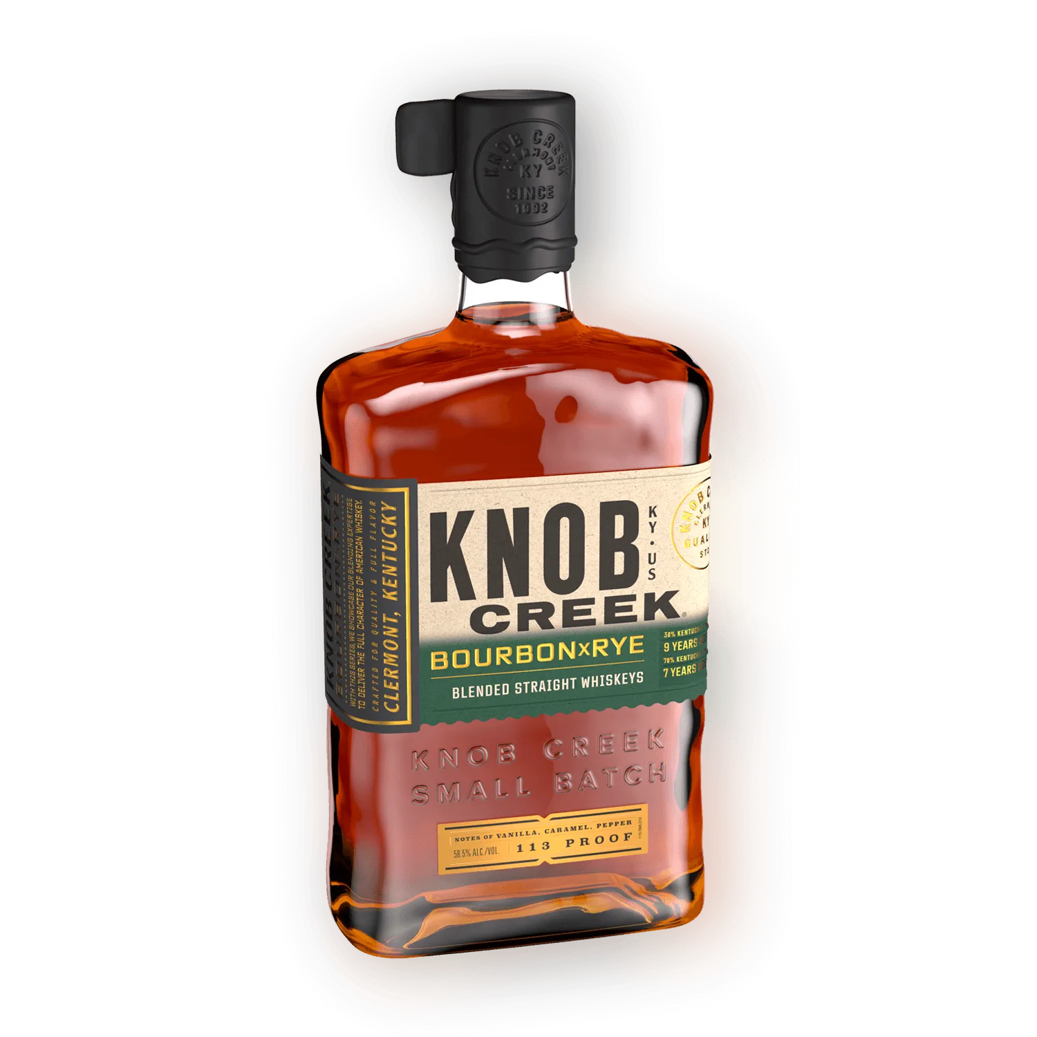 Knob Creek Bourbon x Rye bottle