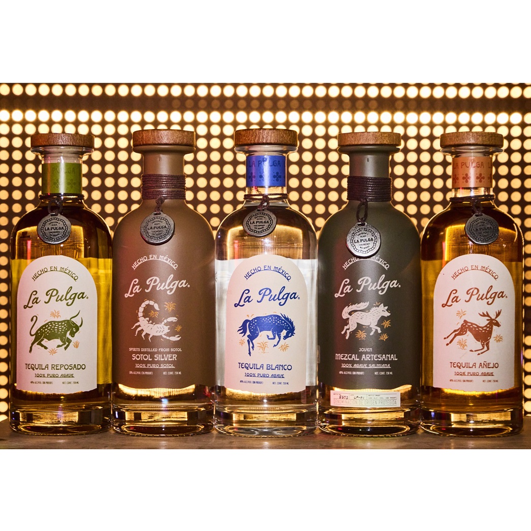 La Pulga Tequila bottles