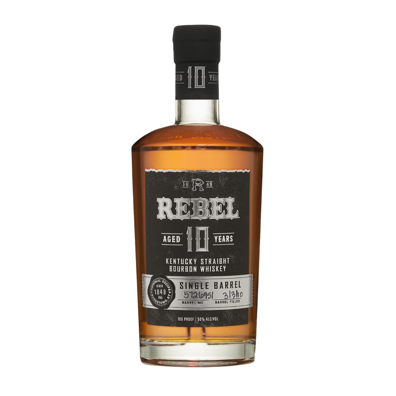 Rebel Bourbon 10 Year Single Barrel bottle