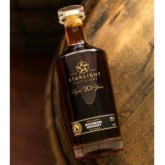 Starlight Distillery 10-Year Bourbon bottle