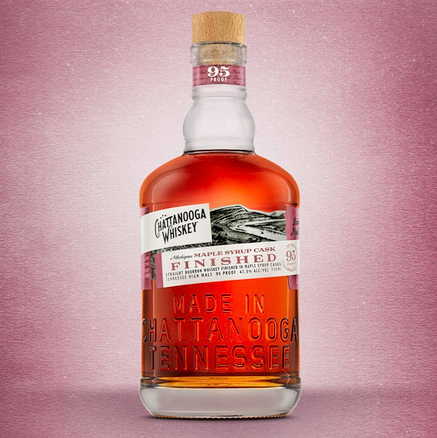 Chattanooga Whiskey Barrel Finishing Series Michigan Maple Syrup Cask Finished Bourbon bottle