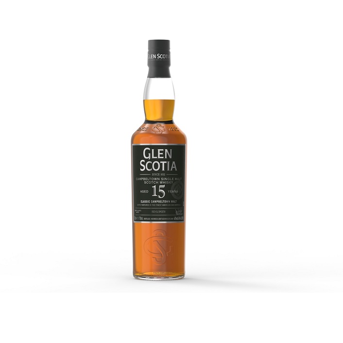 Glen Scotia 15 Year bottle on white