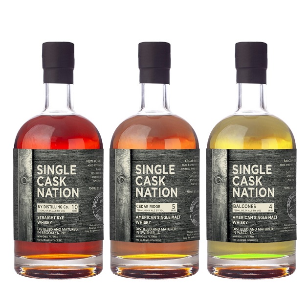 Single Cask Nation trio of bottles