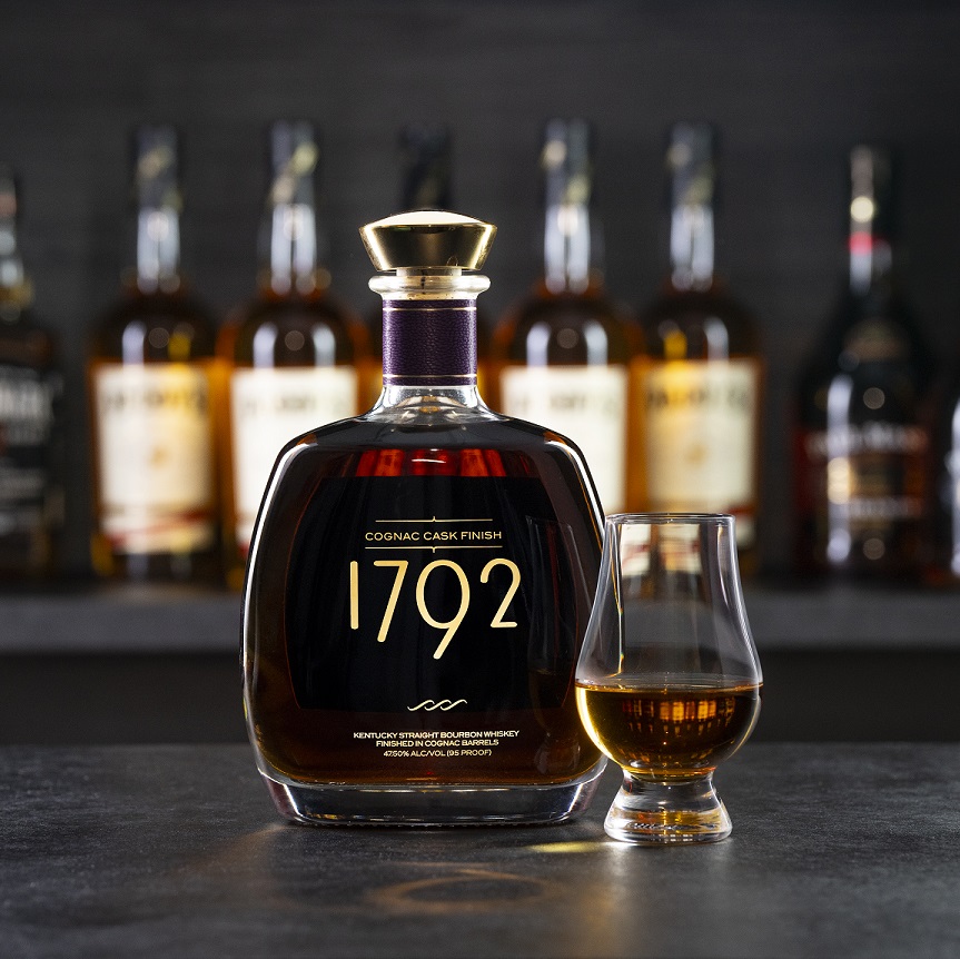 1792 Cognac Cask bottle with pour